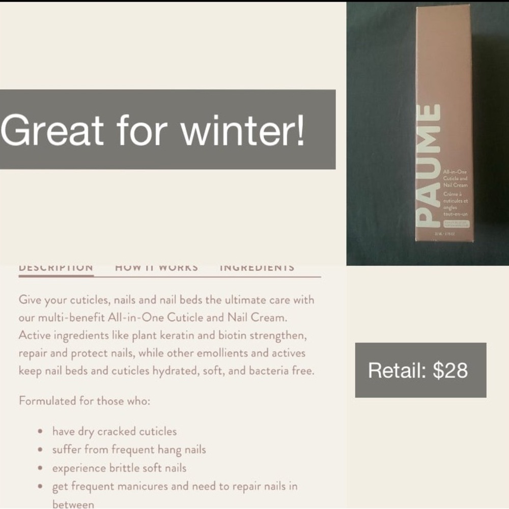 PAUME All-in-One Cuticle and Nail Cream